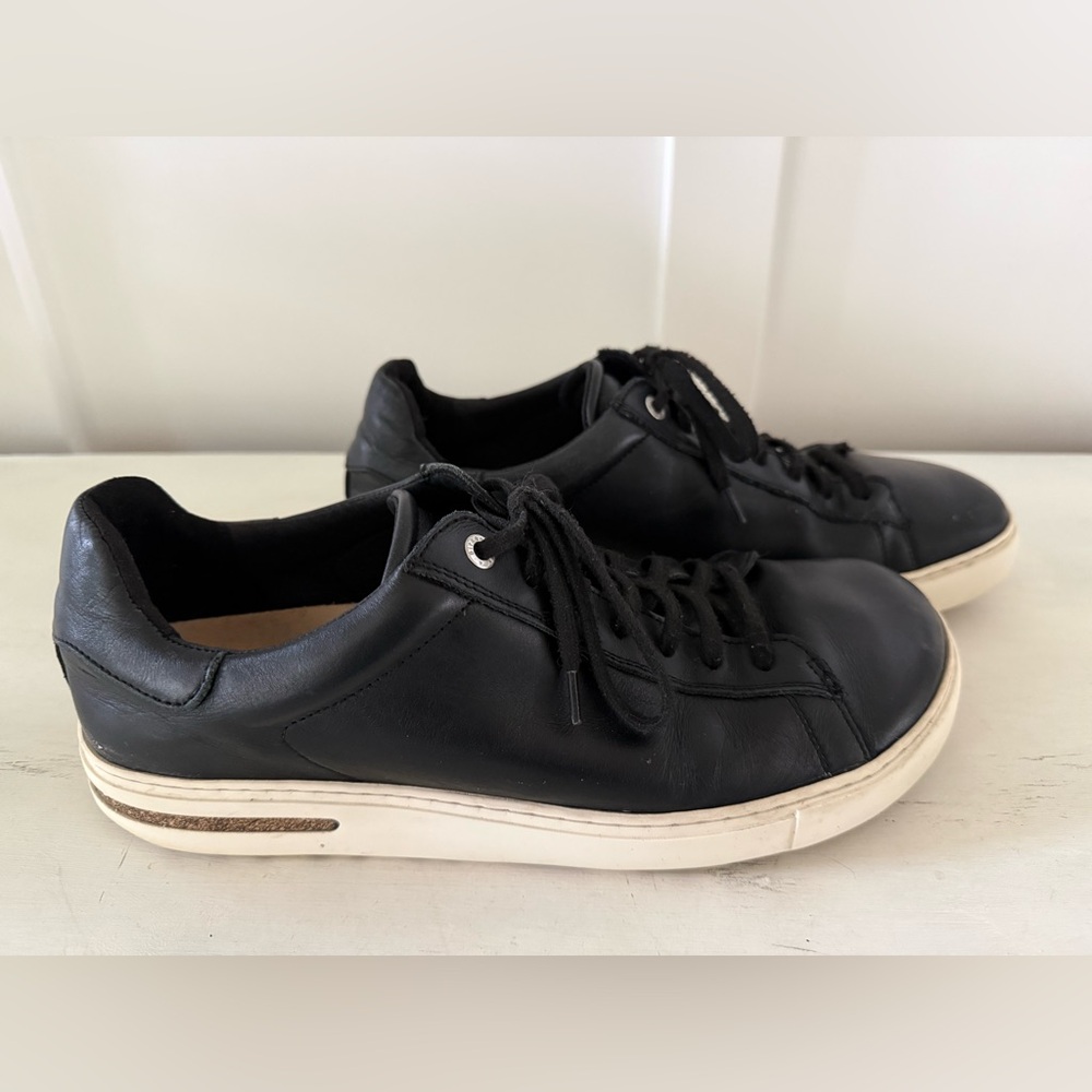 Birkenstock bend low natural leather sneaker black size 43 (10 or 10.5)